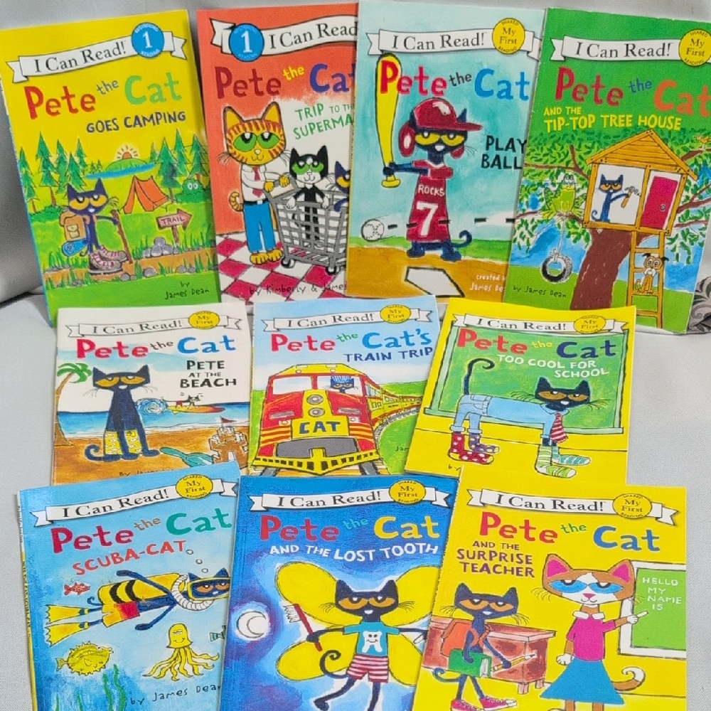Pete the Cat I Can Read! Book Lot - Colorful Kids Picture Books